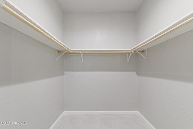 view of walk in closet