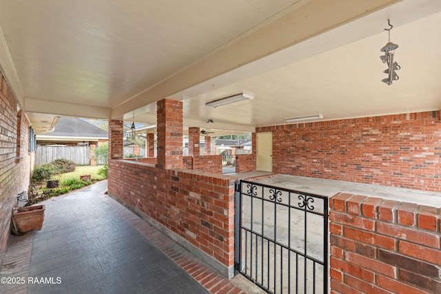 view of patio / terrace with fence