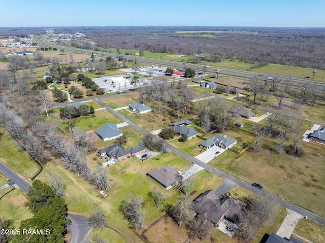 bird's eye view featuring a residential view