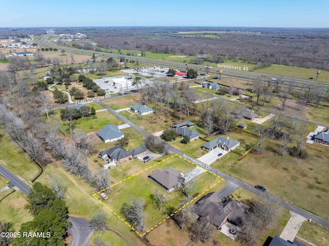 drone / aerial view featuring a residential view