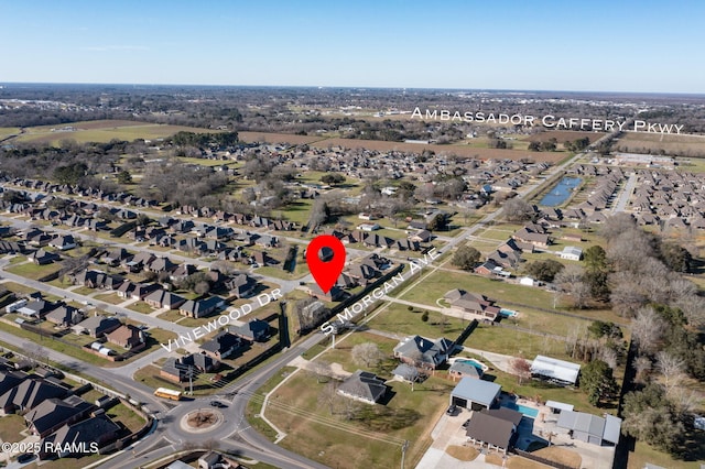 birds eye view of property featuring a residential view