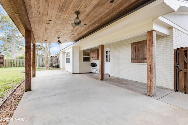 view of patio / terrace with fence