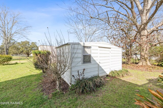 view of shed