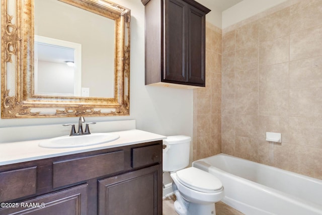 full bath featuring toilet and vanity