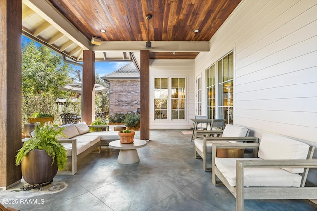 view of patio / terrace with outdoor lounge area