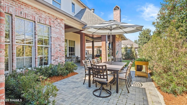 view of patio / terrace featuring outdoor dining space