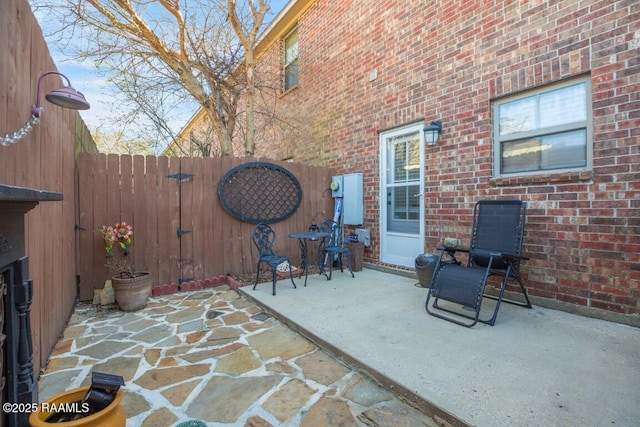 view of patio / terrace with fence