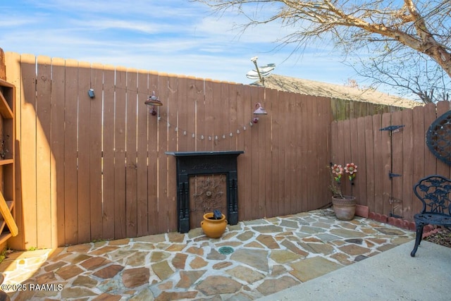 view of patio with fence