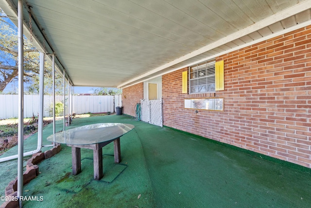 view of patio with fence