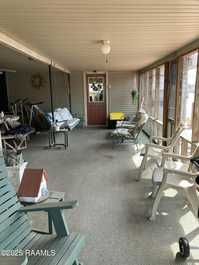 view of sunroom