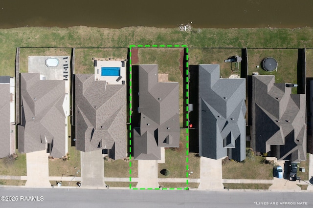 drone / aerial view with a residential view