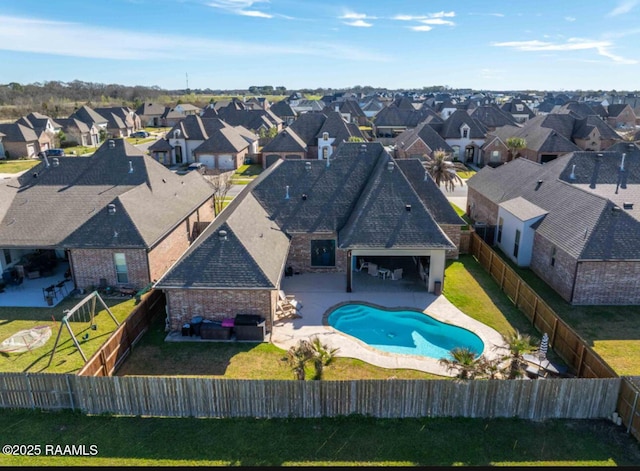 aerial view featuring a residential view