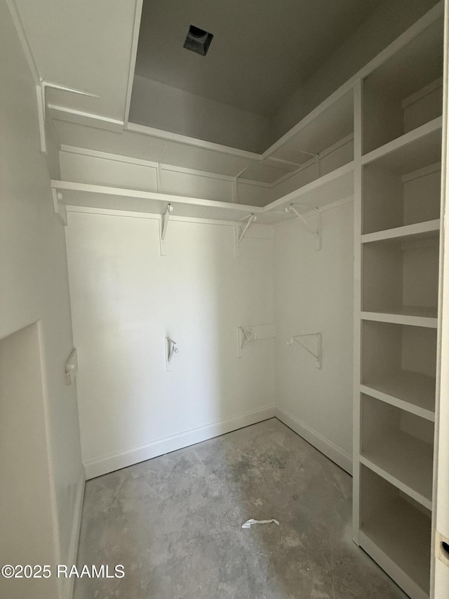 view of walk in closet