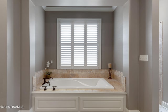 full bath featuring a garden tub