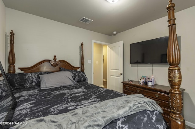 bedroom with visible vents