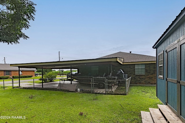 exterior space with fence