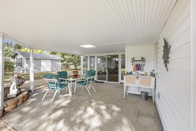 view of sunroom