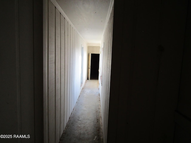 corridor with concrete floors