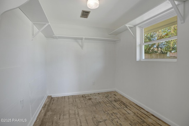 walk in closet featuring visible vents