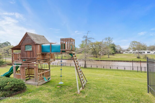 306 Princeton Woods Loop, Lafayette, LA 70508 - view of play area featuring a yard and fence
