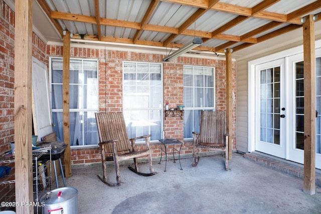 view of patio with french doors