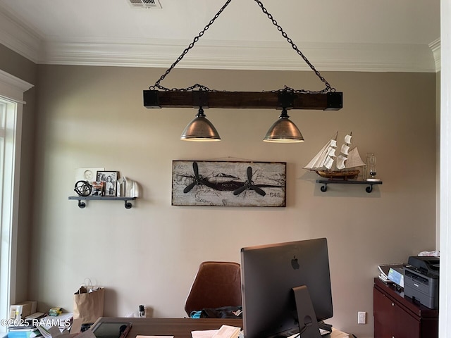 3713 Vidrine Rd, Ville Platte, LA 70586 - home office featuring ornamental molding