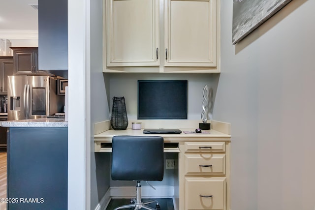 205 Lo Saab Cv, Lafayette, LA 70506 - office featuring built in desk and ornamental molding