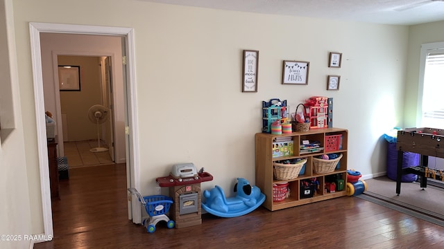 178 Wild Iris Dr, Evangeline, LA 70537 - rec room with baseboards and wood finished floors