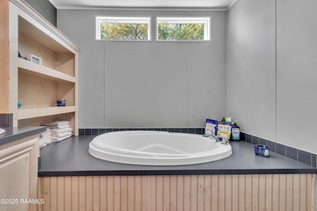 bathroom featuring a bath