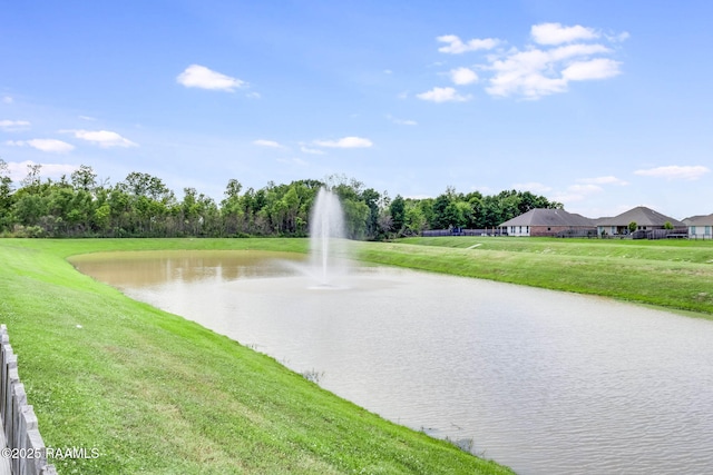 view of water feature