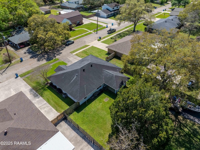 drone / aerial view with a residential view