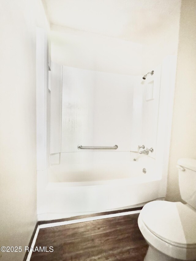 200 High Meadow Blvd Unit A-3A, Lafayette, LA 70507 - bathroom with toilet, shower / tub combination, and wood finished floors