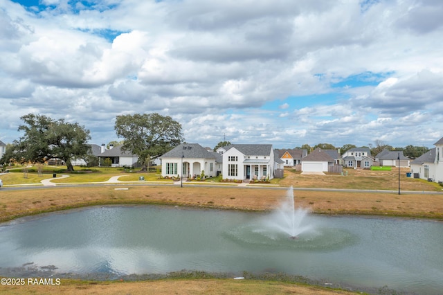 view of water feature featuring a residential view