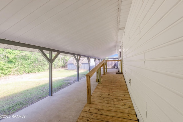 dock area featuring a lawn