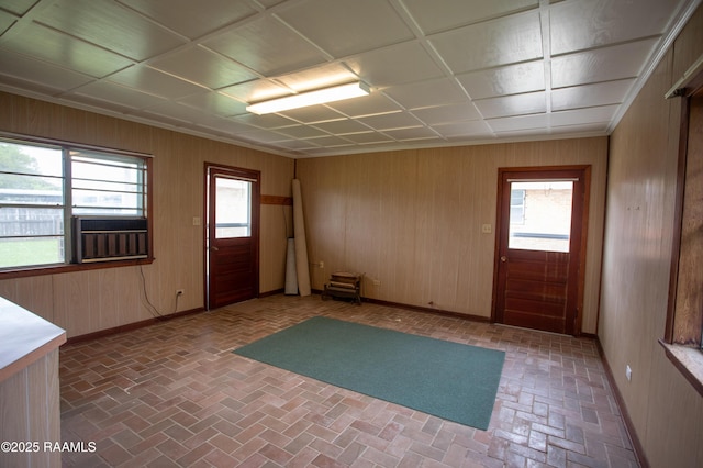 4189 Poydras Hwy, Breaux Bridge, LA 70517 - entrance foyer with baseboards, brick floor, and plenty of natural light