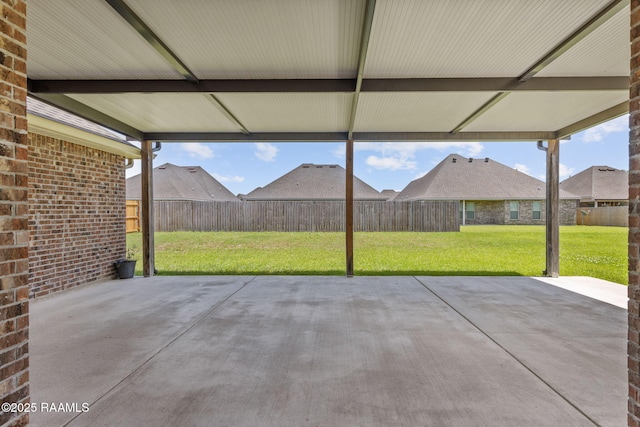 view of patio with a fenced backyard