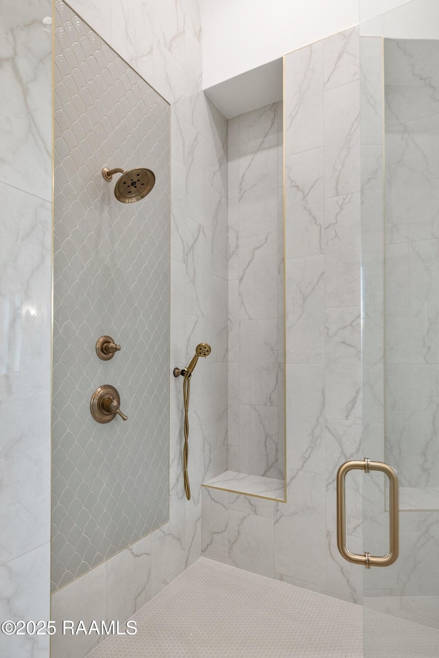 207 Sunset Palm Ct, Youngsville, LA 70592 - full bathroom featuring a marble finish shower