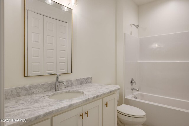 1510 Kaliste Saloom Unit 203, Lafayette, LA 70508 - bathroom with toilet, shower / bath combination, a closet, and vanity