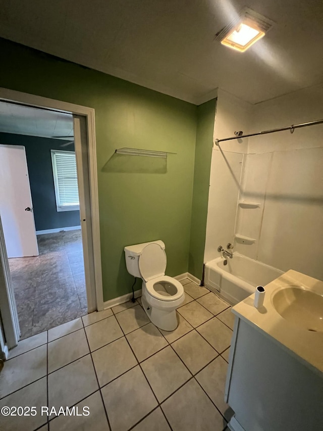 1009/1011 Providence St, New Iberia, LA 70560 - full bathroom with baseboards, a sink, tile patterned flooring, and shower / washtub combination