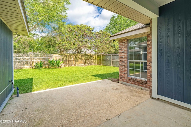 view of patio / terrace featuring a fenced backyard