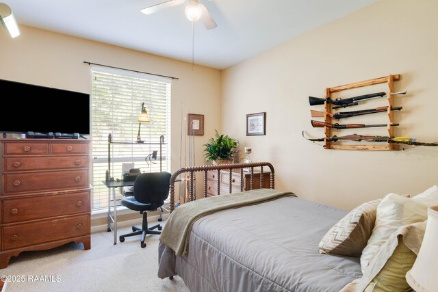 202 N Anita St, Lafayette, LA 70501 - bedroom featuring light colored carpet and ceiling fan