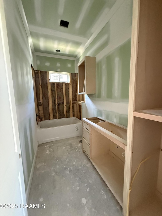 bathroom featuring shower / bathing tub combination and vanity