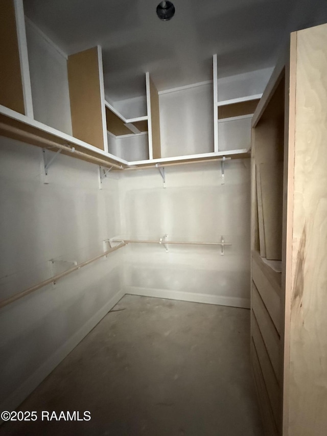view of walk in closet
