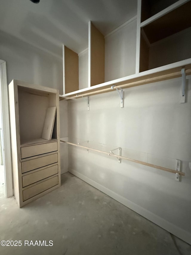 view of walk in closet