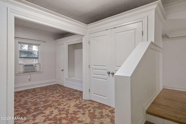 1013 Young St, Broussard, LA 70518 - corridor featuring crown molding and cooling unit
