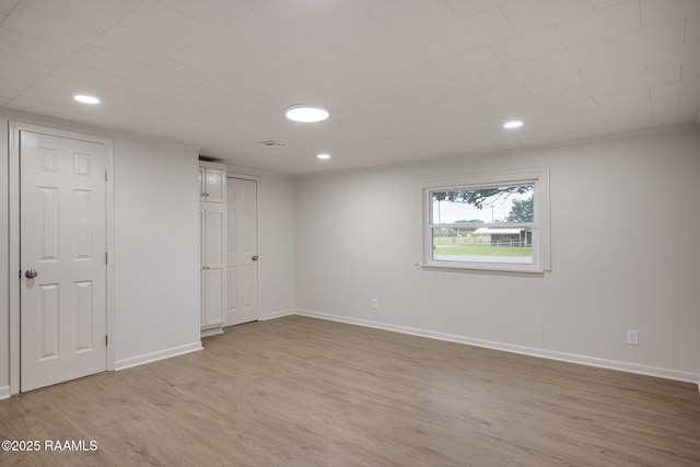 1013 Young St, Broussard, LA 70518 - interior space with light wood-style flooring, baseboards, and recessed lighting