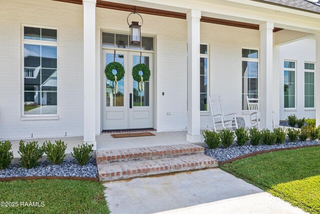 301 Greyford Dr, Lafayette, LA 70503 - entrance to property featuring brick siding and covered porch