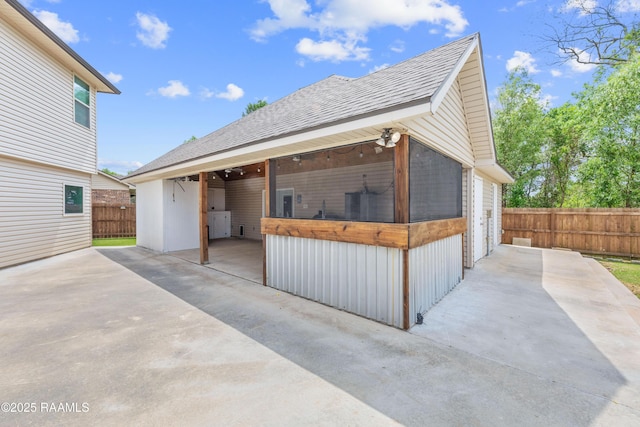exterior space with fence