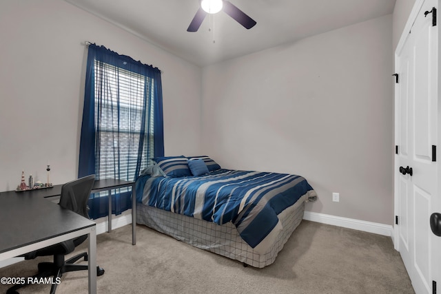 113 Spider Lily Ln, Lafayette, LA 70508 - carpeted bedroom with a closet, baseboards, and ceiling fan