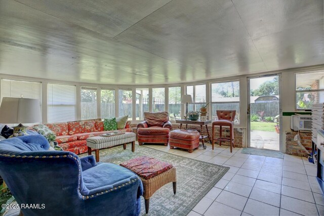 304 Broadmoor Blvd, Lafayette, LA 70503 - sunroom with a healthy amount of sunlight, tile patterned floors, and cooling unit